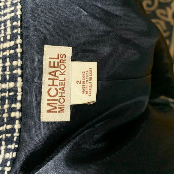 NWT Michael Kors Tweed Jacket 100% Leather Mini Skirt  Size 2 - Picture 9 of 12